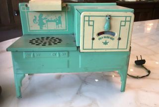 Vintage Child ' s Tin Empire Toy Stove Electric 2