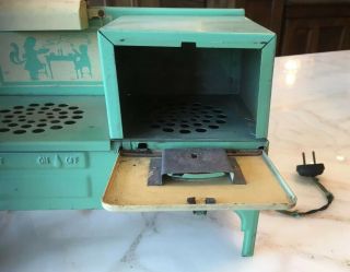 Vintage Child ' s Tin Empire Toy Stove Electric 3