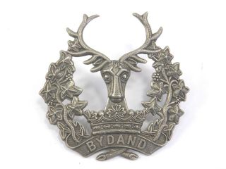 Vintage White Metal British Army Military Cap Badge Gordon Highlanders Regiment