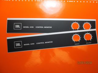 Jbl 4310 Front Speaker Baffle Panel Badges Foilcal Pair (2) And