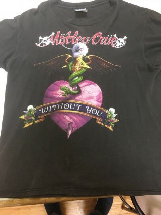 Motley Crue Tour T - Shirt Without You Dr.  Feelgood Vintage L Good Vintage Shape.