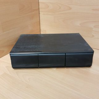Vintage Black Ash 3 Drawer Draw Cassette Tape Storage Unit Holds 30 Cassettes