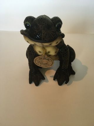 Vintage 1996 A&a Plush Classic Aurora Frog Plush Toy Hand - Crafted