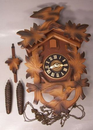 Vintage Black Forest Cuckoo Clock - - Made In West Germany