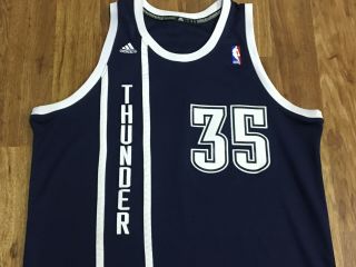MENS L - Vtg 2012 NBA Oklahoma City Thunder 35 Kevin Durant adidas Glued Jersey 3