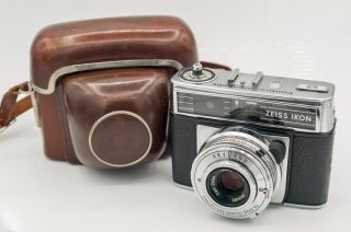 Zeiss Ikon Contessamat Sbe 35mm Film Camera W/ Tessar 50mm F2.  8 Lens & Case