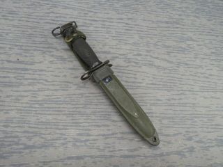 028 - Vintage Us Army Military M7 Bayonet With Usm8a Pwh Scabbard