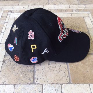 Vintage Mlb 2003 Chicago Sox All Star Game Cap Black Hat Team Logos Adjust Strap
