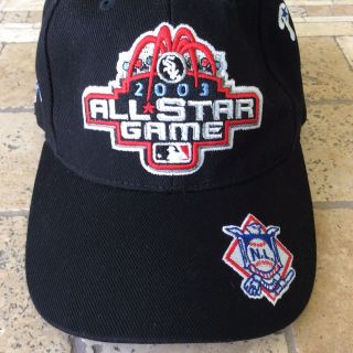 Vintage MLB 2003 Chicago Sox All Star Game Cap Black Hat Team Logos Adjust Strap 2