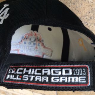 Vintage MLB 2003 Chicago Sox All Star Game Cap Black Hat Team Logos Adjust Strap 4