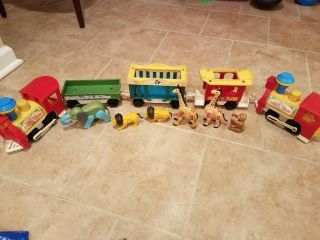 Vintage 1973 Fisher Price Little People Circus Train