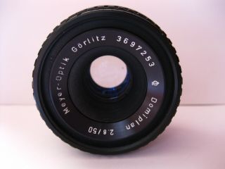 M42 Domiplan 2.  8 / 50 Q1 Meyer Optik Goerlitz 2.  8/50 Lens