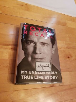 Total Recall Signed Arnold Schwarzenegger Hc Dj 1st Print As