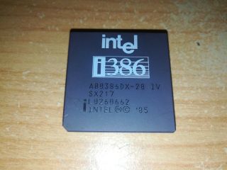 Intel A80386DX - 20,  386DX,  SX217,  Vintage CPU,  GOLD,  TOP 5