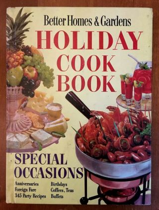 Vintage Better Homes Gardens Holiday Cook Book Cookbook 1967 Mcm Party Recipies