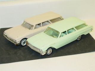 Vintage Dealer Promo Car Pair (2),  Ford Country Sedan Wagons