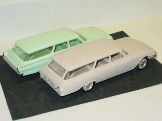 Vintage Dealer Promo Car Pair (2),  Ford Country Sedan Wagons 2