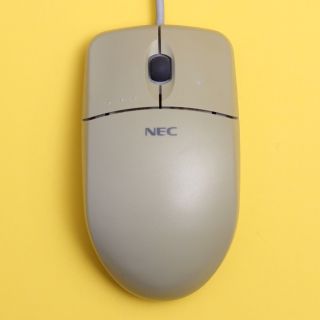 Vintage Nec Mechanical 2 - Button Computer Mouse (usb) W/ Scroll Toggle