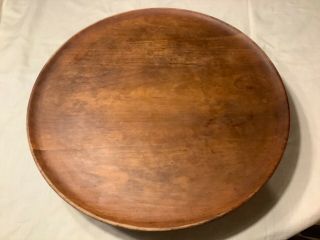 Vintage Wood Rotating Wooden Table Top Lazy Susan