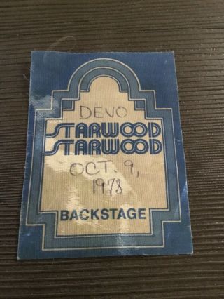 Vintage 1978 Devo Backstage Pass Starwood.