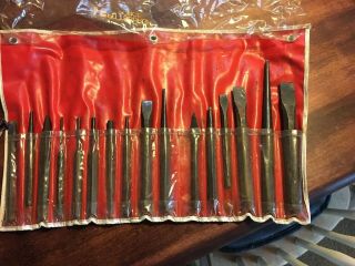 Vintage Pittsburgh Forge Alloy Steel 16 Piece Punch And Chisel Set (japan)