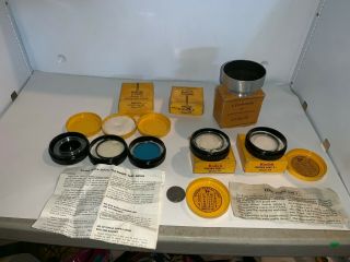 Big Assortment Of Vintage Kodak Series Vi Adapters,  Lenses,  Filters With Cases