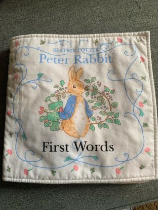 Adorable Collectible Vintage Fabric Beatrix Potter Peter Rabbit Book Euc