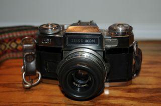 Zeiss Ikon Contaflex S - Matic Film Camera W/carl Zeiss Tessar 50mm F/2.  8 Vintage.