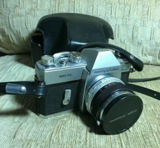 Mamiya/sekor 1000 Dtl 35mm Camera With 55mm Lens,  Case And Strap