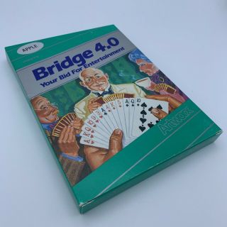Bridge 4.  0 Artworx Apple Ii Iie 2 Vintage Computer Game Software