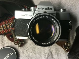 Minolta Srt101 Slr Camera W/ Rokkor F/1.  4 58mm Fast Lens Srt 101