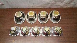 Nine Speakers From A Vintage Telefunken Hi - Fi Console With Tube - Type Amp & Tuner