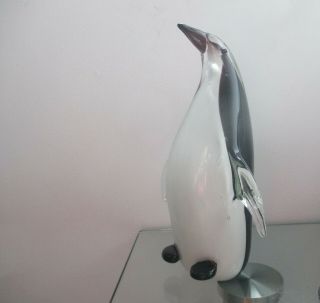 Vintage Murano Large Heavy Italian Glass Penguin