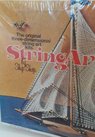 NIB VINTAGE 1975 STRING ART THREE DIMENSIONAL STRING ART KIT by SHIP SHOP 9062 - 5 4