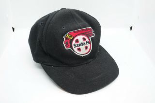 Vintage Black Atsf Atchison Topeka & Santa Fe Chief Logo Railroad Hat Cap