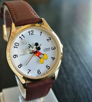 Vintage Lorus Seiko Disney Mickey Mouse Quartz Men 