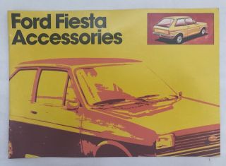 Vintage 1978 Ford Fiesta Accessories Colour Car Advert Accessories Brochure