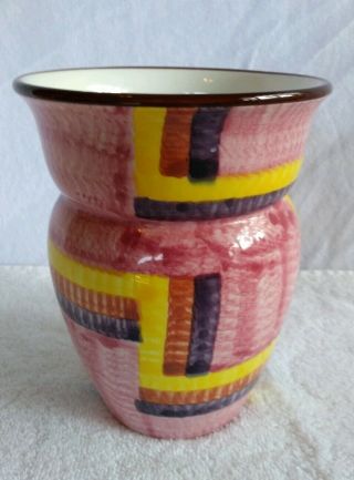 Vintage Hand Painted Art Deco SMF Schramberg Pottery Vase 4