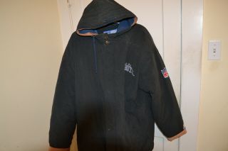 Vintage Nfl Dallas Cowboys Starter Jacket Coat Hooded Black Men 