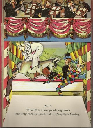 Lothar Meggendorfer ' s International Circus 1979 VINTAGE POP UP Book GREAT 5