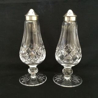 Vintage Waterford Crystal Lismore Footed Salt & Pepper Shakers