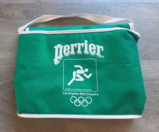 Vintage Retro 1984 Los Angeles Olympic Games Perrier Cooler Zip - Up Lunch Bag