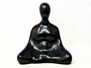 Lotus Yoga Zen Meditation Sculpture Statue Figurine Feng Shui Vintage 6 " Resin