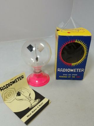Vtg.  Radiometer Space Age Sphere Nasa Souvenir W/ Org.  Box Windsor Electronics