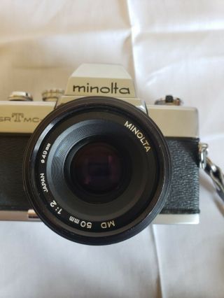 Vintage Minolta SrT Mc - II With Case And Albinar 80 - 200mm lens 4