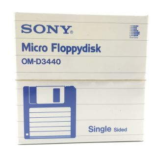 Vintage Sony Micro Floppydisk Om D3440 Single Sided 10 Disks