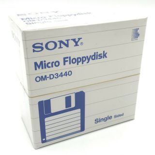 Vintage Sony Micro Floppydisk Om D3440 Single Sided 10 Disks 2