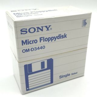 Vintage Sony Micro Floppydisk Om D3440 Single Sided 10 Disks 3