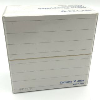 Vintage Sony Micro Floppydisk Om D3440 Single Sided 10 Disks 5