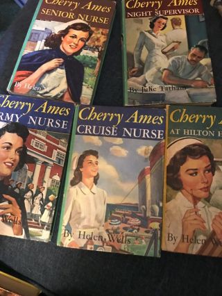 5 Cherry Ames Hb Book Set,  Army Nurse,  Hilton Hospital,  Senior Nurse,  Night Sup